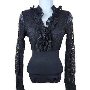 Fajate Lace Shapewear Bodysuit Tummy Control Body Suit Womens Size M